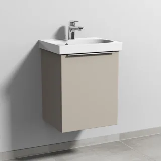 Sanipa 3way Waschtischunterbau zu Geberit Acanto Waschtisch mit 1 Tür, Kaschmir-Matt UP4141U