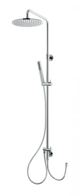 Kaja Ipuri-Standregenbrausesystem mit Hand- br., Teleskoprohr, Umstellung, velourschrom 27500-E