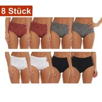 Cocain underwear Taillenslip Damen Slip Microfaser rot weiss schwarz grau sexy Unterhosen Hüftlip (Spar-Pack, 8-St) ideale Bewegungsfreiheit