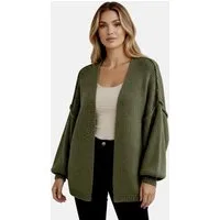 Worldclassca Cardigan Worldclassca Strickjacke Cardigan Uni Open Front Pullover Lang Casual Neue Kollektion - Stilvolle und gemütliche Strickmode für Damen