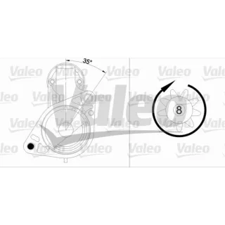 Valeo Anlasser 0,7 kW Nissan Micra K11 455984