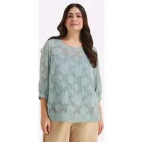 Sheego Klassische Bluse Tunika 3/4-Arm
