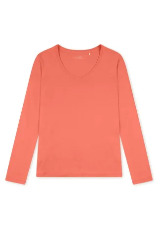 SCHIESSER - Langarmshirt pfirsich - Gr. - 36