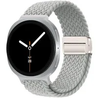 Wigento Smartwatch-Armband Für Samsung Galaxy Watch 8 / 8 Classic Magnetisches Nylon Armband Weiß, Atmungsaktiv, verstellbar, magnetisch