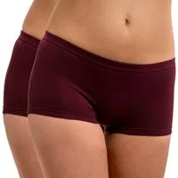 HERMKO Panty Shorties (Pack, 2er) Baumwolle/Elastan, bequemer Umschlagbund, höher geschnitten
