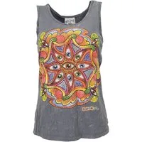 Guru-Shop T-Shirt No Time Tank Top, Yoga-Top - Drittes Auge/.. Festival, Goa Style, alternative Bekleidung
