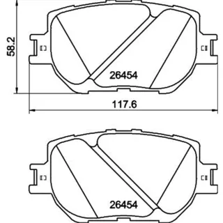Hella Bremsbel?ge vorne Lexus Is 8DB355041-221