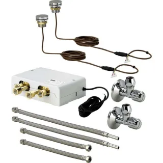 Viega Multiplex Trio Funktionseinheit 682972 elektronisch, 2 Bedienelemente, Messing verchromt