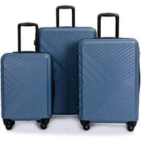 Travelhouse Trolleyset Bali, 4 Rollen, (Komplett Set, 3 tlg., 3-er Koffer Set), Inneinader stapelbar. Standfüße mit Hängefunktion M&L.