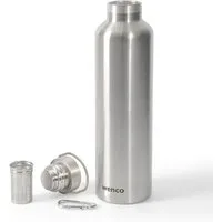 Wenco Isolierflasche Trinkflasche 1l Edelstahl, Thermoskanne für kalte, heiße Getränke mit Teesieb BPA frei silber