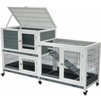 nanook Kleintierkäfig Indoor Kleintierstall Leo 146 x 89 cm grau