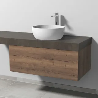 Sanipa Waschtischunterbau mit Auszug 2morrow (P2324) 340x900x520 Eiche-Tabak P232450