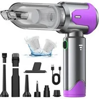 Kityhome Akku-Handstaubsauger kabellos 20000Pa,Tragbarer 4-in-1 Akku-Staubsauger 6000mAh,Typ-C, 100 W, beutellos, Mini Auto- und Haushaltsstaubsauger,für Wohnmobil Camping Treppen Sofa