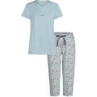 By Louise Schlafanzug Damen Pyjama mit Caprihose (2 tlg) Modisches Design