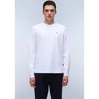 Napapijri Langarmshirt SALIS Langarmdesign, unifarbenes Design, mit Markenlabel, aus Baumwolle