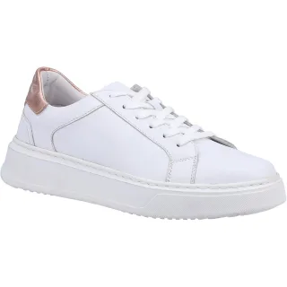 Hush Puppies Camille Leder Damen Weiß Turnschuhe