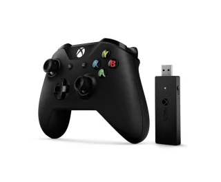 Microsoft Xbox One Wireless Controller [inkl. Wireless Adapter für Windows] schwarz