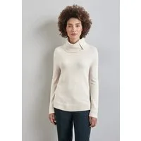 STREET ONE Rollkragenpullover mit Knopf Details