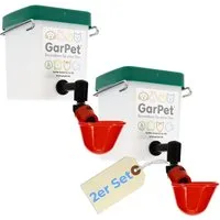 GarPet Wasserspender 2er Set Beckentränke 500 ml Küken Nager Hasen Hühner Geflügel Tränke 0.5 l