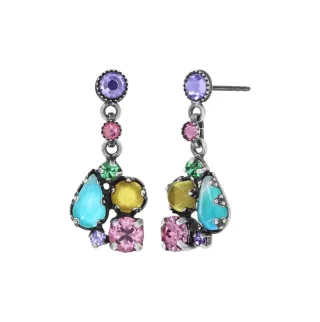 konplott - Ohrringe - Jelly Star blau/pink