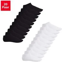 Footstar Sneakersocken EVERYDAY! 10 Paar / 20 Paar Damen & Herren Sneaker Socken (20-Paar) Perfekte Passform, angenehme Nähte, verstärke Ferse & Spitze
