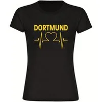 multifanshop T-Shirt Damen Dortmund - Herzschlag - Frauen