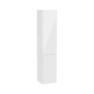 VitrA New Integra Round Hochschrank mit Wäschekorb 40 x 37 x 180 cm (BxTxH) Weiß Hochglanz,70077 70077