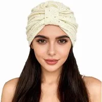 Zaewry Kopftuch Damen Paillettenkopftuch, Glitzer Vorbinde Kopftuch, Weiches Elastisches Kopftuch
