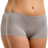 HERMKO Panty Shorties (Pack, 2er) Baumwolle/Elastan, bequemer Umschlagbund, höher geschnitten