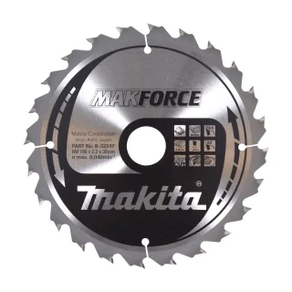 Makita Kreissägeblatt MAKFORCE, 190/30 mm - 24 Zähne - 1,4 mm - CleanCut - Holz - B-32247