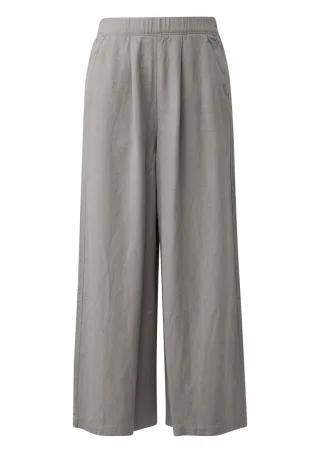 Q/S designed by - Loose-Fit Culotte mit hohem Bund grau - Gr. - 36
