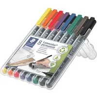 STAEDTLER Permanentmarker Lumocolor permanent S, (8-tlg), wisch- und wasserfest