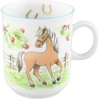 Seltmann Weiden Becher Compact, Mein Pony, 1-tlg., Porzellan, Becher mit Henkel 0,25 l