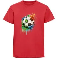 MyDesign24 T-Shirt Kinder Fussball Print Shirt Bedrucktes Fussball T-Shirt i475