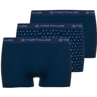 TOM TAILOR Boxershorts Buffer (3er Pack) weich, bequem, eng, elastisch, Logobund, Baumwollmix