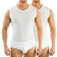 HERMKO Unterhemd 63050 (Pack, 2er) Tanktop, schnelltrocknend für Sport und Alltag, weich, basic