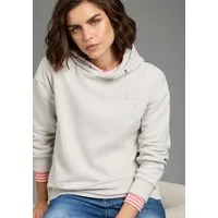 KangaROOS Kapuzensweatshirt mit Rippbündchen an Ärmeln und Saum, lässig geschnitten, hüftbedeckend