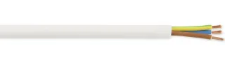 PVC-Schlauchleitung H05VV-F, 3x 0,75 mm², 50 m, weiß
