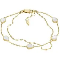 Fossil Armband Schmuck Geschenk Edelstahl Armschmuck JEWELRY Tropfen, mit Perlmutt