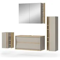 Vicco Badmöbel-Set Edelin, Cashmere/Artisan, 4 Teile, (4-St., 4er Set)