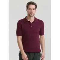 Felix Hardy Poloshirt Polo Shirt Kurzarm mit Zopfmuster