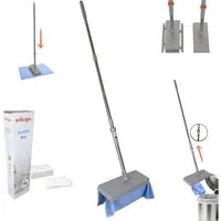 ERKUGO Wischmopp Freihändiger Flachwischer zur Bodenreinigung, One Klick / Hands Free, (1 St. + inkl. 20 Tücher), 360°, hygienisch, ohne Kontakt