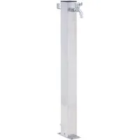 vidaXL Bewässerungssystem Wassersäule für den Garten 60 cm Edelstahl Quadratisch, (1-tlg)