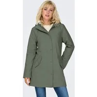 ONLY Funktionsmantel ONLSALLY RAINCOAT OTW NOOS mit Kapuze und Teddyplüschfutter