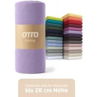 OTTO home Spannbettlaken BLACKBERRY in BASIC und PREMIUM Qualität, 100% Baumwolle, Jersey (110 g/m), Gummizug: rundum, (1 Stück), für hohe Matratzen bis 28 cm, Bettlaken, Spannbetttuch, pflegeleicht