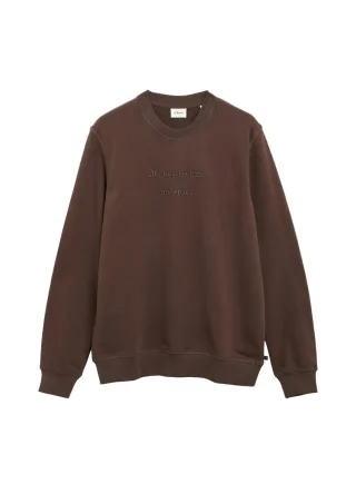 s.Oliver Red Label - Sweatshirt mit Logo-Print braun - Gr. - M