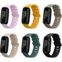 kwmobile Smartwatch-Armband 6x Sportarmband für Fitbit Inspire 3 / Inspire 2 / Ace 3 Armband, Armband TPU Silikon Großes Set Fitnesstracker - verschiedene Farben