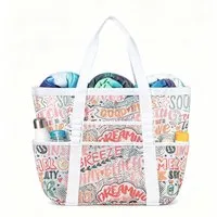 Zaewry Strandtasche Große Strandtasche mit hoher Kapazität, faltbare Schultertasche, wasser- und sandabweisend, ideal für Strand und Kreuzfahrturlaub
