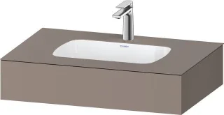 Duravit Qatego Einbauwaschtisch mit Konsole Basalt Matt 800x550x170 mm - QA4690043430000 QA4690043430000