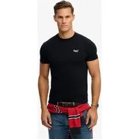 Superdry Rundhalsshirt ESSENTIAL CONTRAST EMB TEE Slim Fit, Kurzarm, normal geschnitten, mit Druck, aus Baumwolle